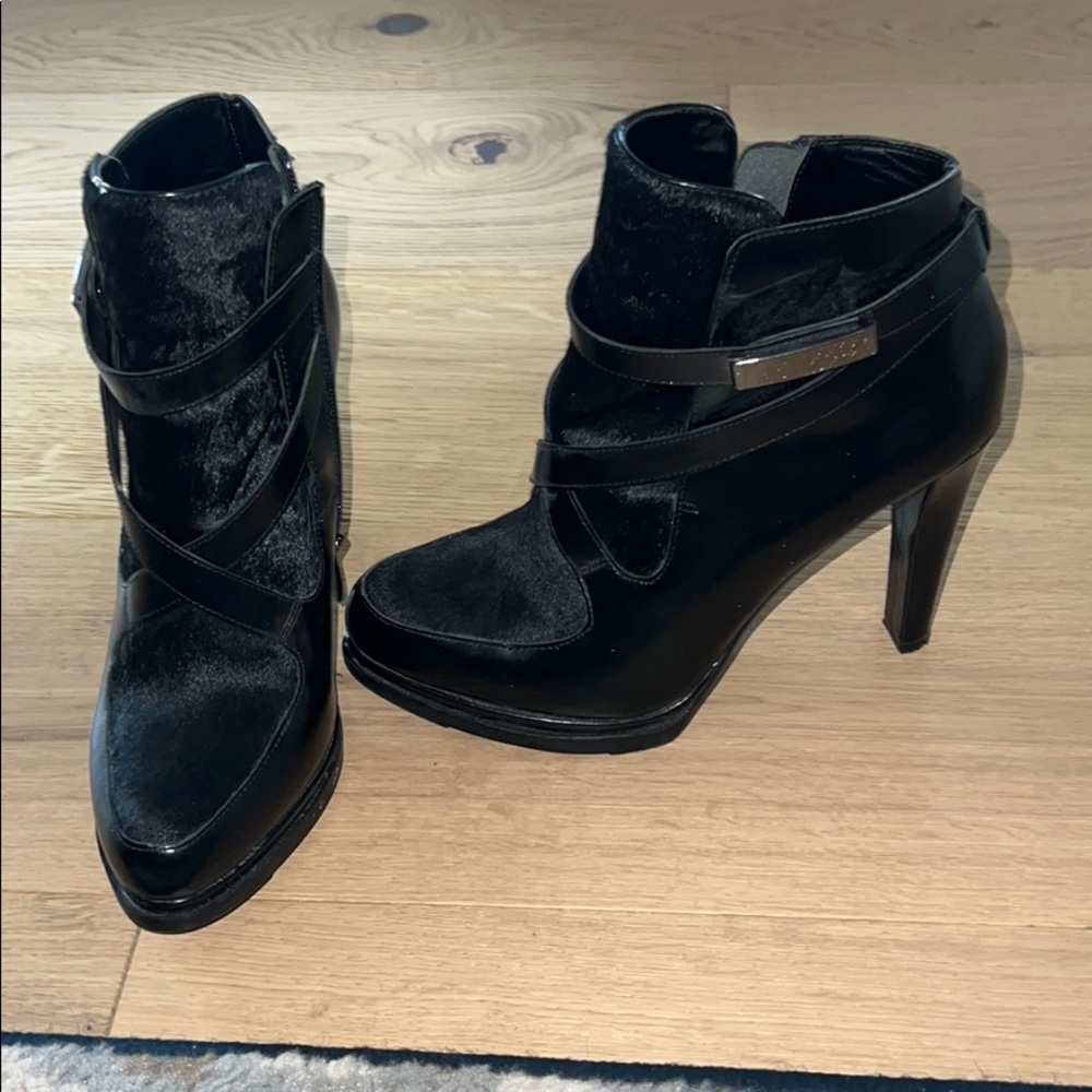 Black boots.